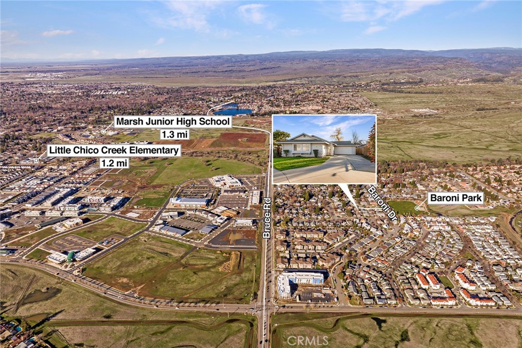 4 Cloud Court Chico, CA 95928 - Photo 40 of 46 an aerial view of residential houses with outdoor space