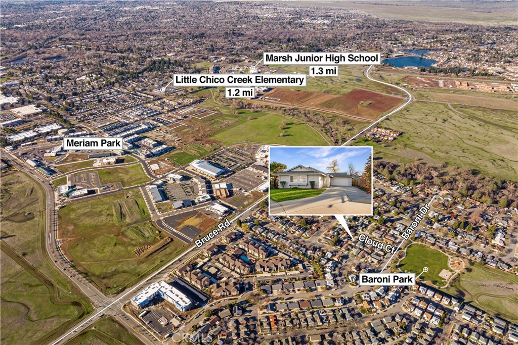 4 Cloud Court Chico, CA 95928 - Photo 41 of 46 an aerial view of residential houses with outdoor space