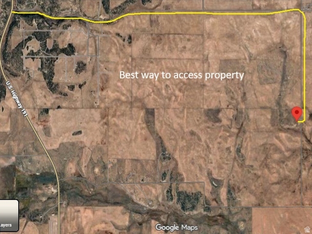 2 Sturgeon Road Monticello, UT 84535 - Photo 24 of 24 Aerial map of property and surrounding area featuring property boundaries highlighted