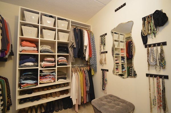 146 Marble Street, Unit 211 Stoneham, MA 02180 - Photo 14 of 20 a view of walk in closet with clothes and shoes