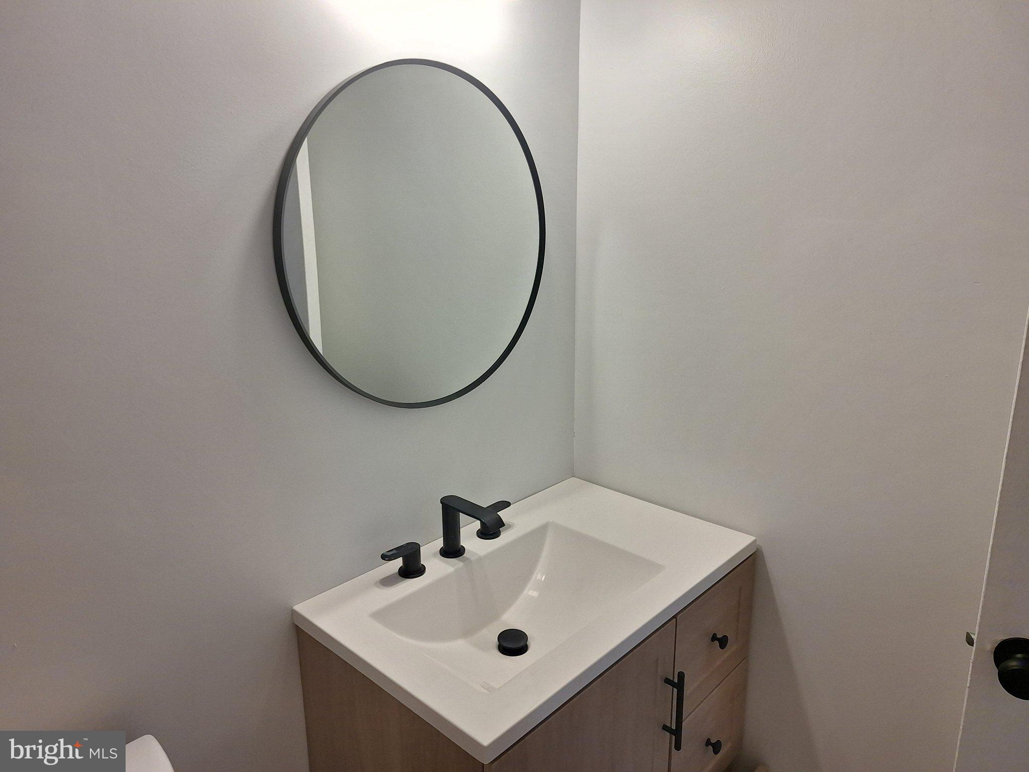 6 Longstream Court, Unit 101 Baltimore, MD 21209 - Photo 10 of 27 Ensuite full bath mirror and vanity