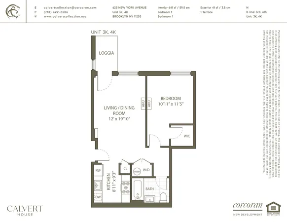 $690,000 | 625 New York Avenue, Unit 3K | Wingate