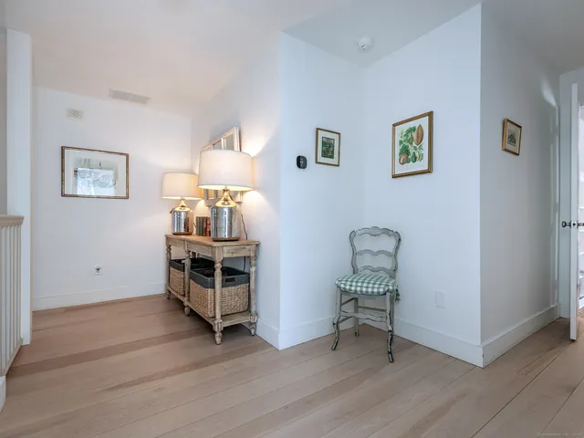 a room with a table and a chair