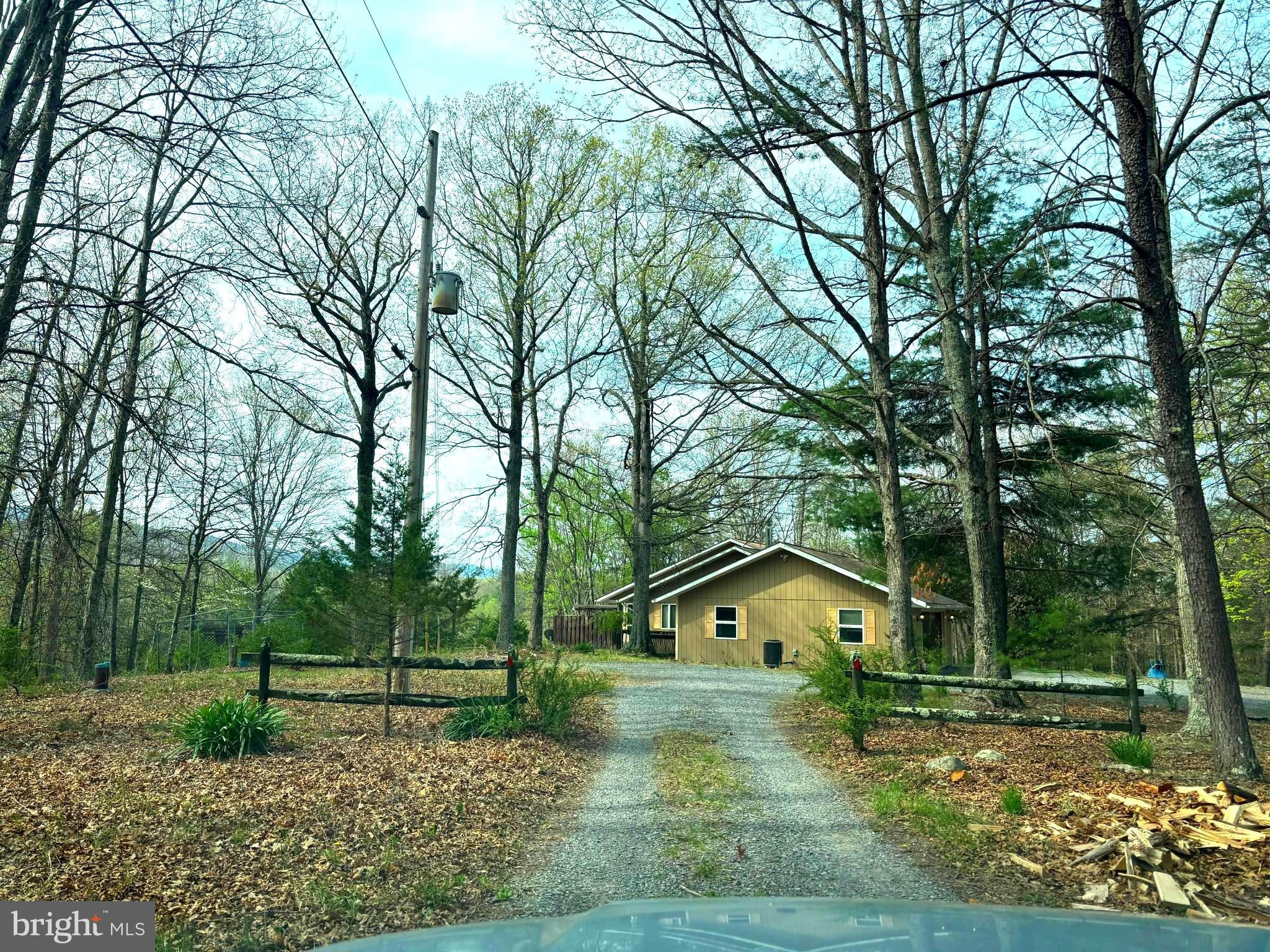 View from lane to the house