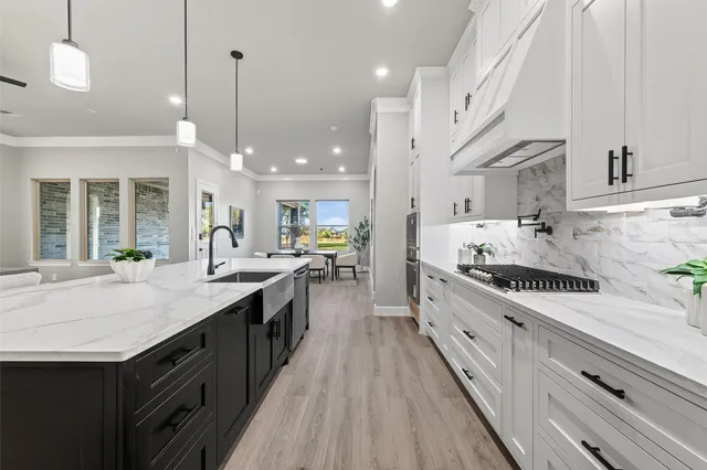 a bathroom with a bathtub and a toilet