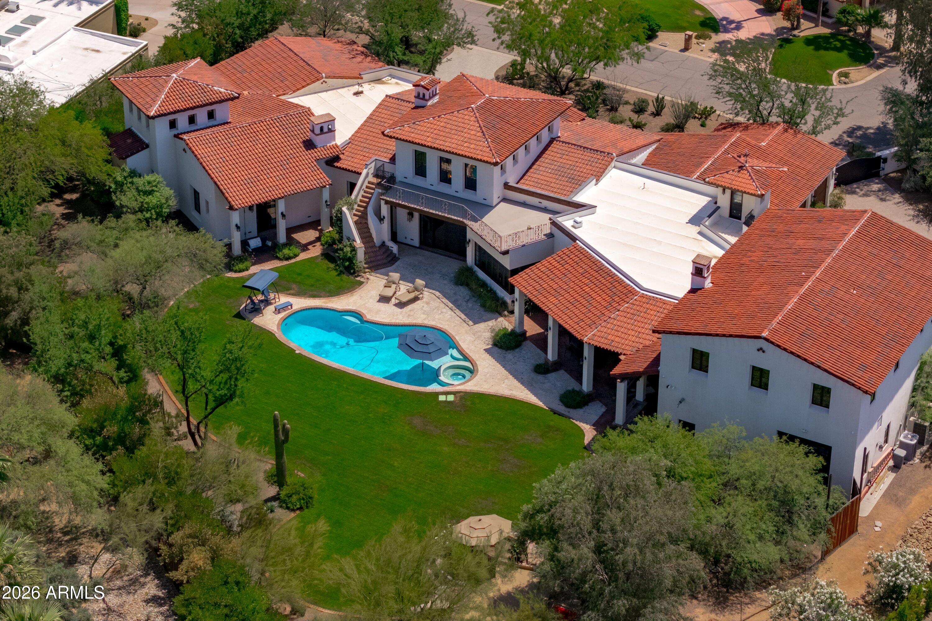 5434 East Camel Hill Road Phoenix, AZ 85018 - Photo 147 of 147 an aerial view of a house with a garden