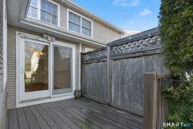 a view of a house with a glass door