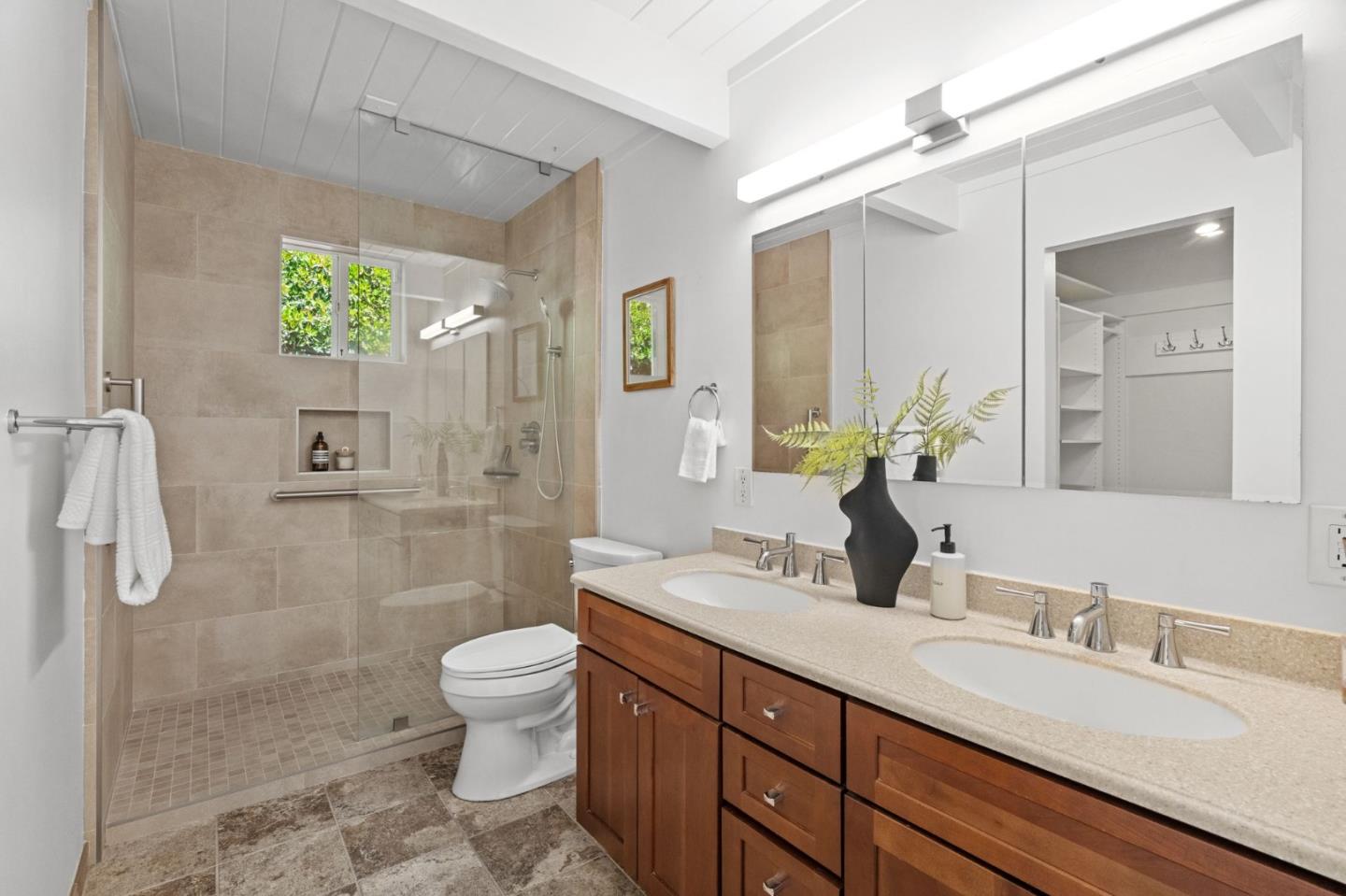 2018 Adele Place San Jose, CA 95125 - Photo 39 of 46 a bathroom with a double vanity sink toilet and shower