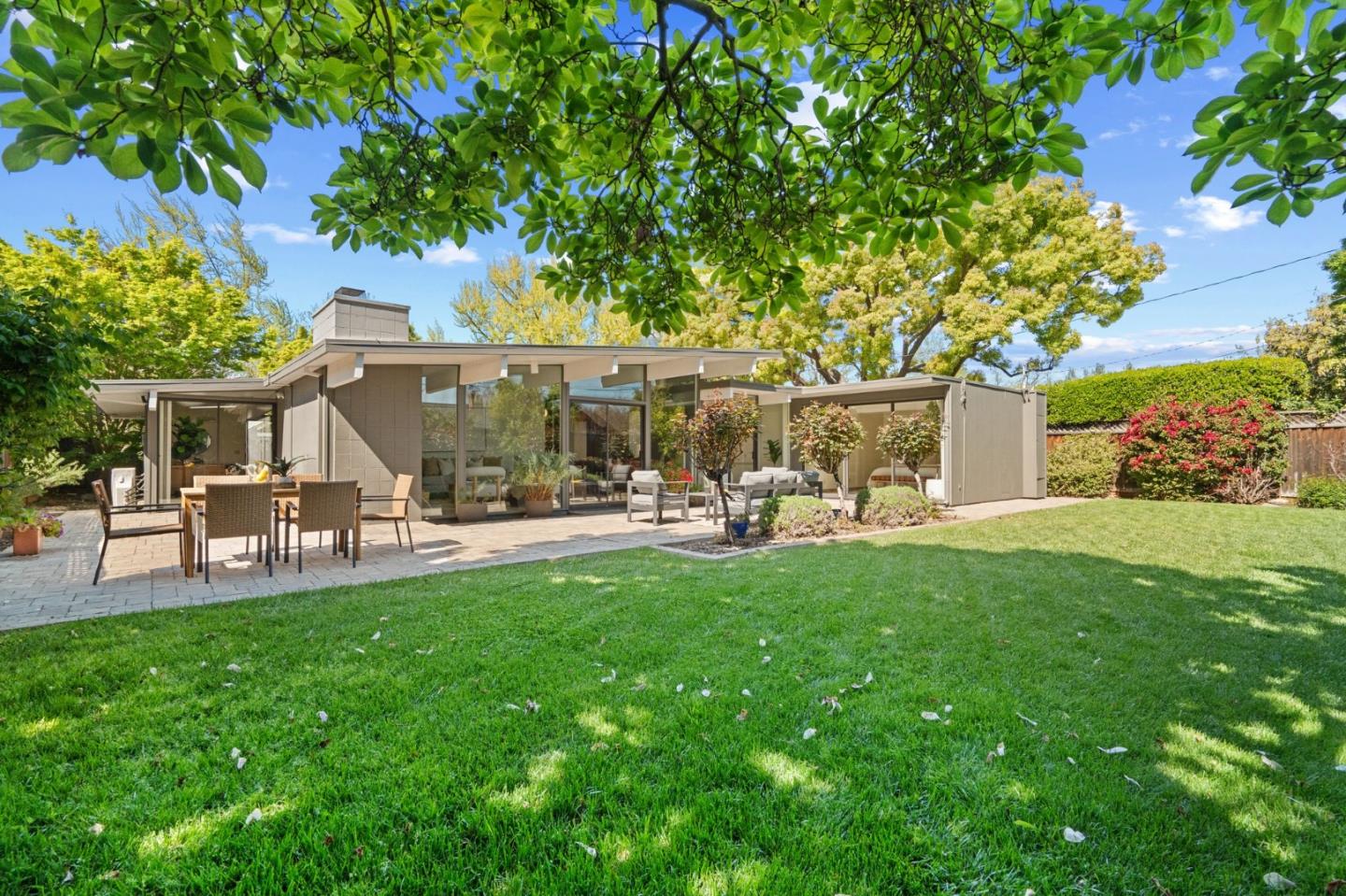 2018 Adele Place San Jose, CA 95125 - Photo 41 of 46 a front view of a house with patio and garden