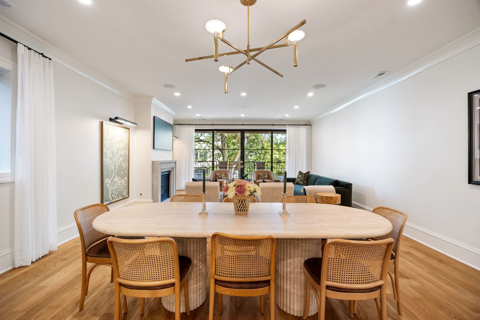 2034 North Mohawk Street, Unit 3 Chicago, IL 60614 - Photo 13 of 46 a view of a dining room with furniture window and wooden floor