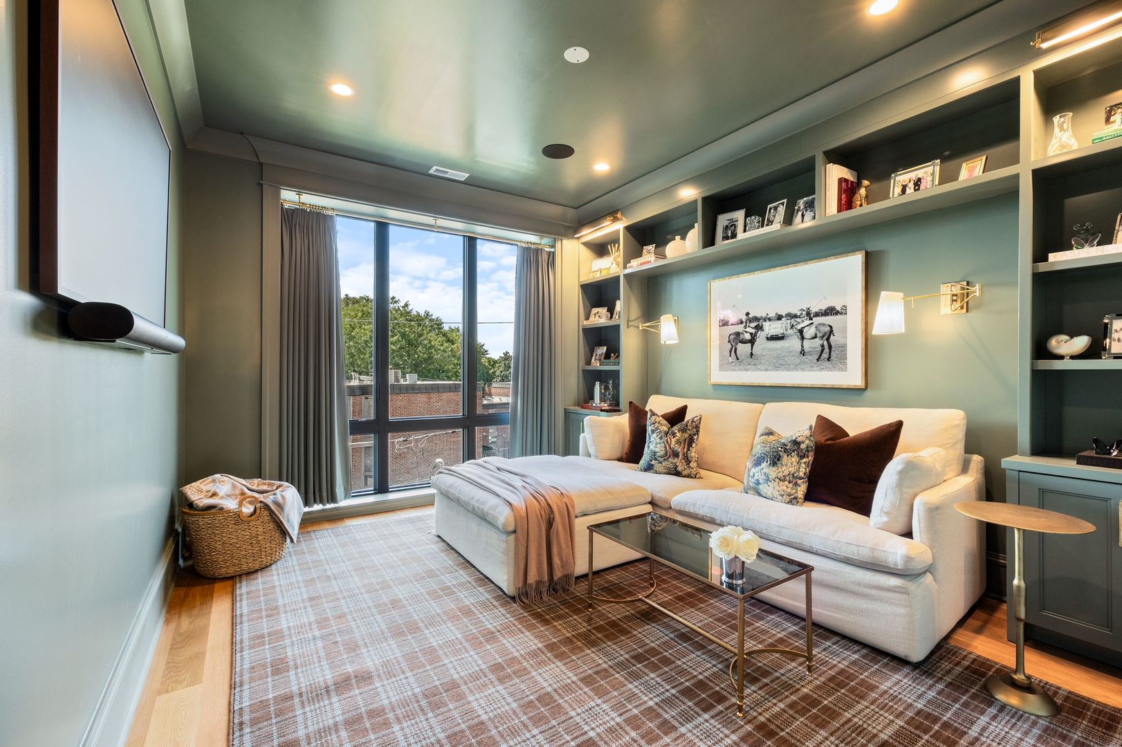 2034 North Mohawk Street, Unit 3 Chicago, IL 60614 - Photo 19 of 46 a living room with furniture and a floor to ceiling window