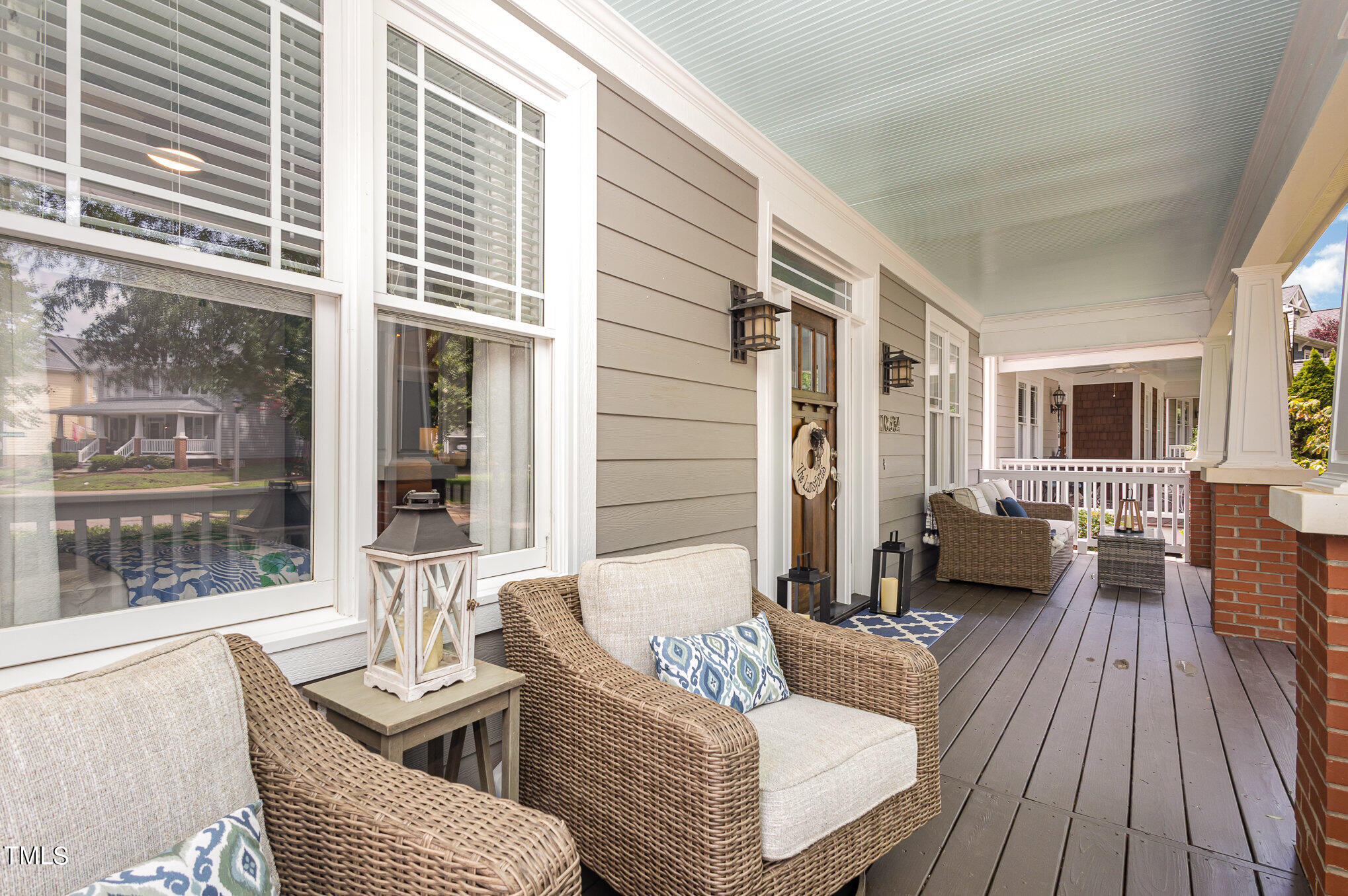 10534 Evergreen Spring Place Raleigh, NC 27614 - Photo 29 of 30 a balcony with furniture and wooden floor