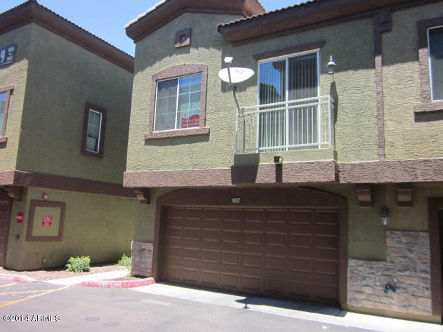1920 East Bell Road, Unit 1037 Phoenix, AZ 85022 - Photo 16 of 24 REAR VIEW, GARAGE AND SMALL BALCONY