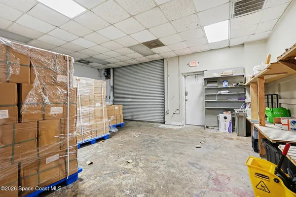 a view of storage and utility room