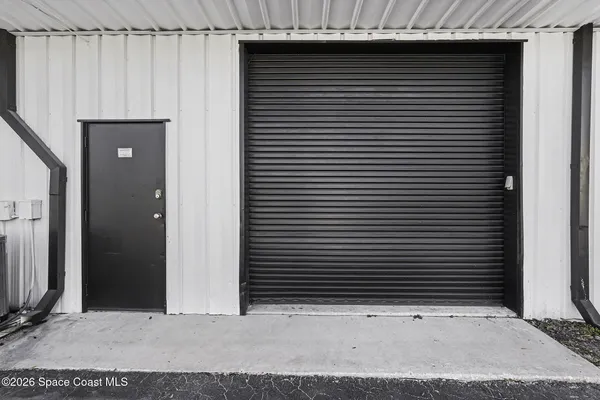 a view of wooden door