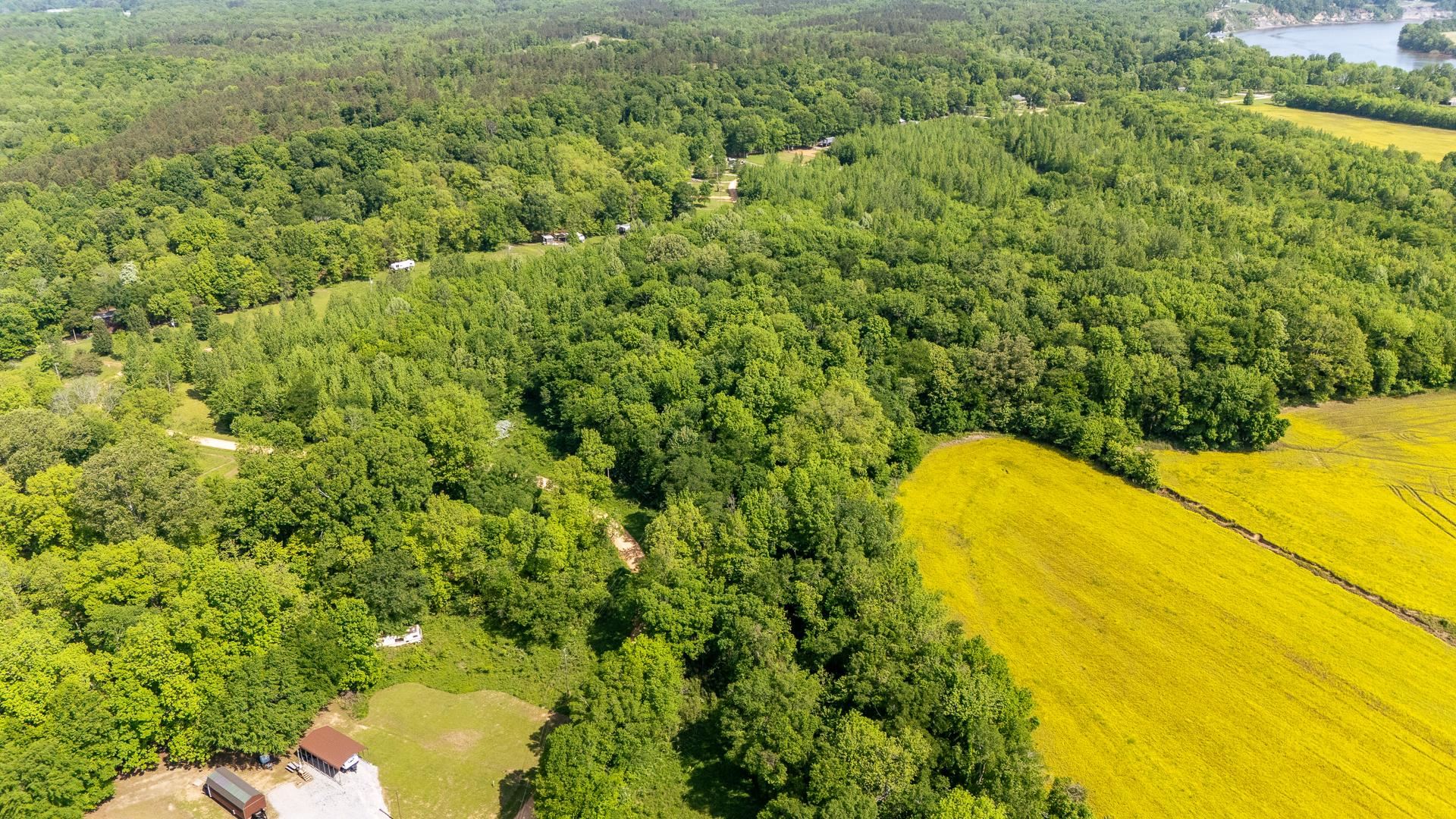 49 Coffee Landing Road Adamsville, TN 38310 - Photo 9 of 23 Aerial view featuring a water view and a view of trees