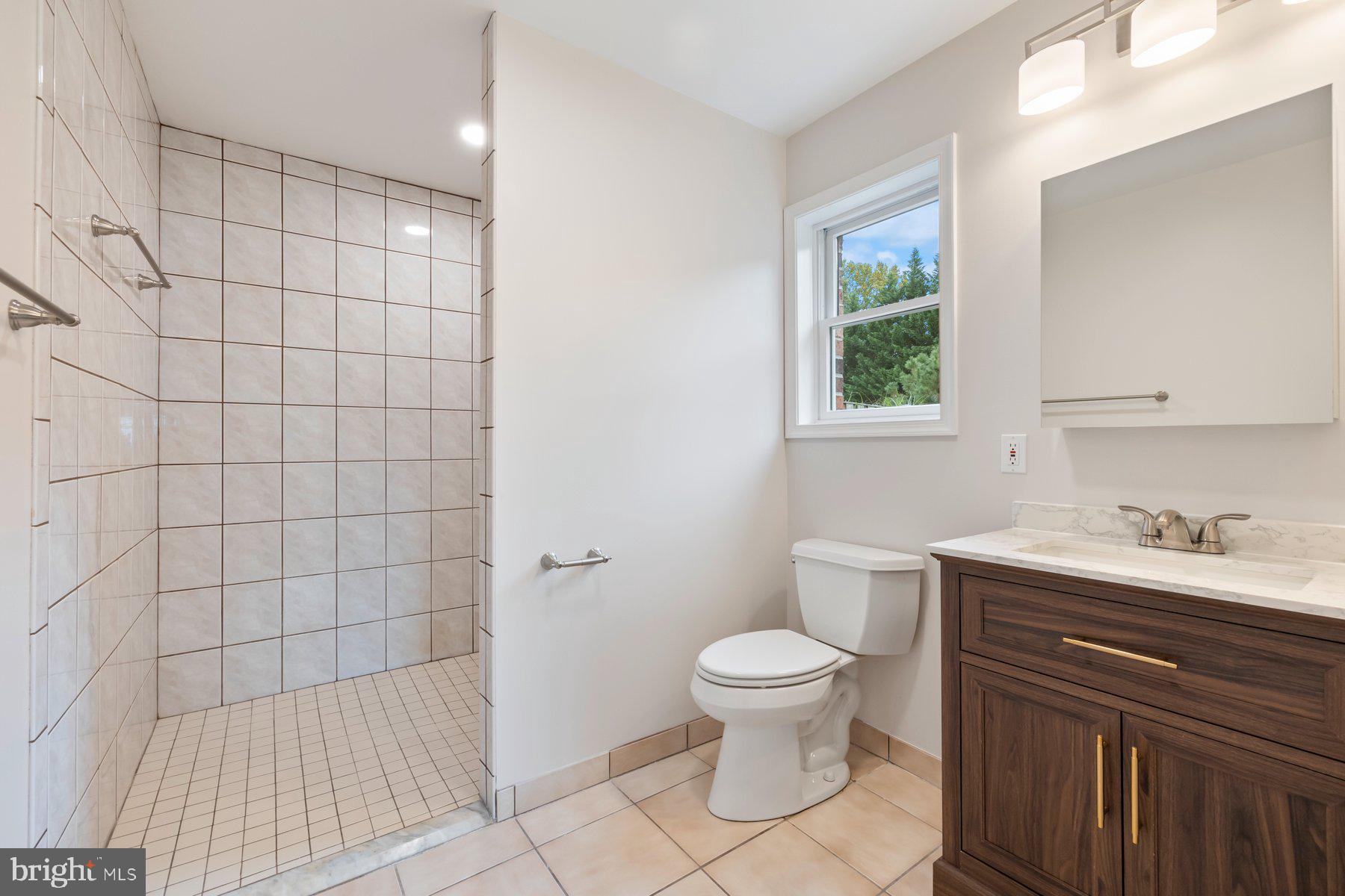 18604 Muncaster Road Rockville, MD 20855 - Photo 67 of 90 a bathroom with a sink a toilet and a shower