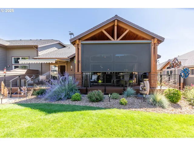 a view of outdoor space with deck and yard