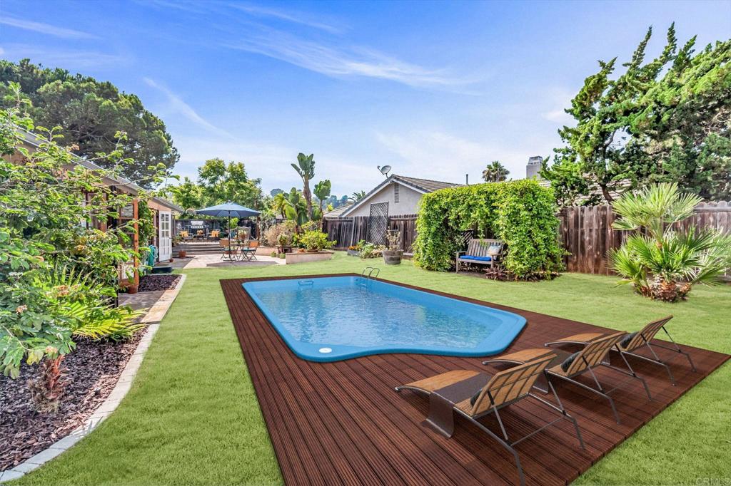 1528 Juniperhill Drive Encinitas, CA 92024 - Photo 36 of 40 a view of a swimming pool with a patio
