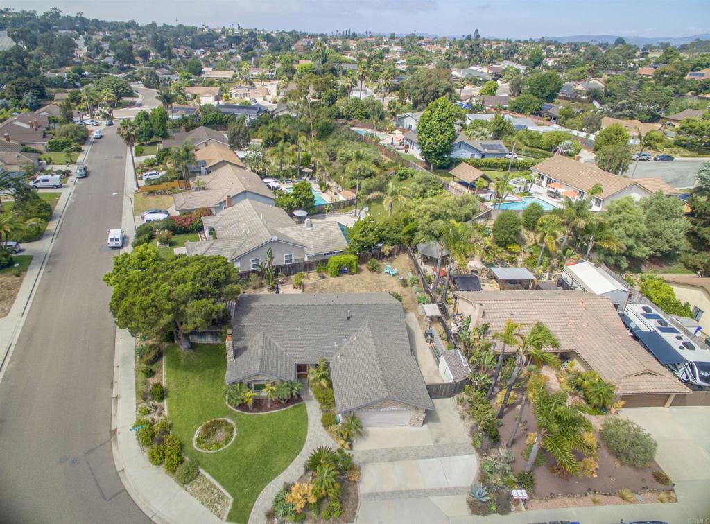 1528 Juniperhill Drive Encinitas, CA 92024 - Photo 38 of 40 an aerial view of residential houses with outdoor space and swimming pool