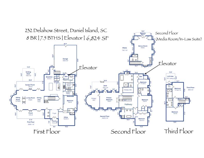 232 Delahow Street Daniel Island, SC 29492 - Photo 105 of 105 Floor Plan 232 Delahow Street