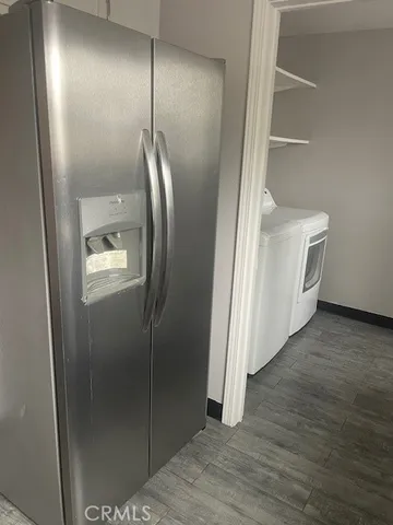 a bathroom with a mirror and a shower