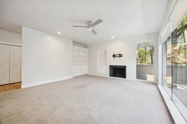 a view of an empty room and window
