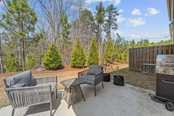 a outdoor space with patio furniture