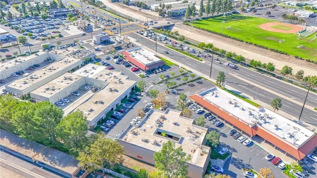 an aerial view of a city