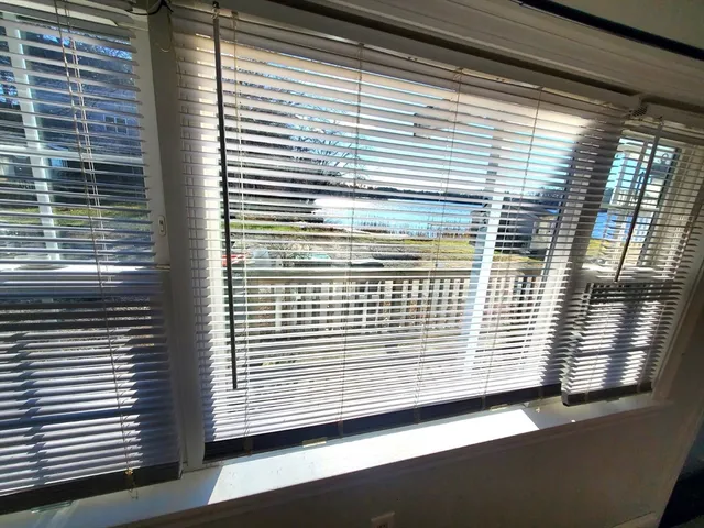 a view of a balcony and window