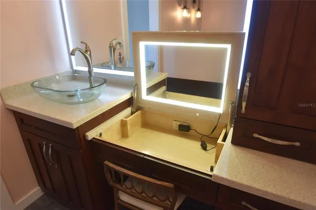 a close view of sink
