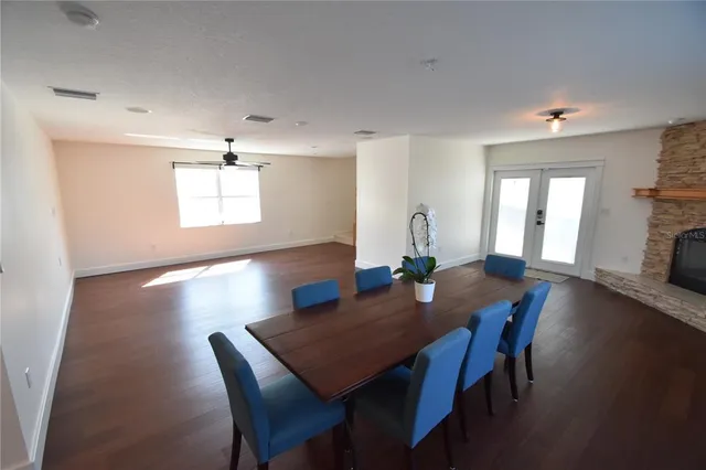 an empty room with a window