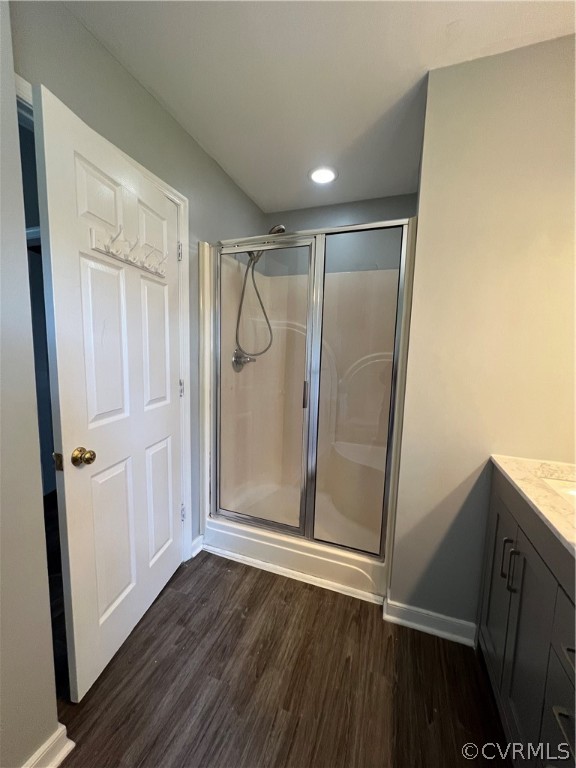 2525 Retrievers Ridge Road Richmond, VA 23233 - Photo 38 of 49 a bathroom with a glass shower door and a sink