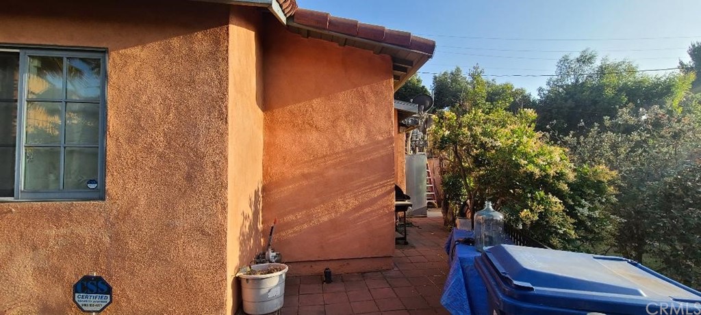 a view of a door and chair
