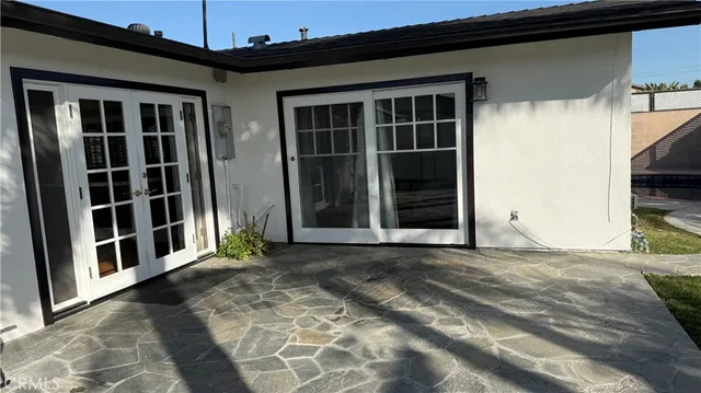 a view of a house with a door