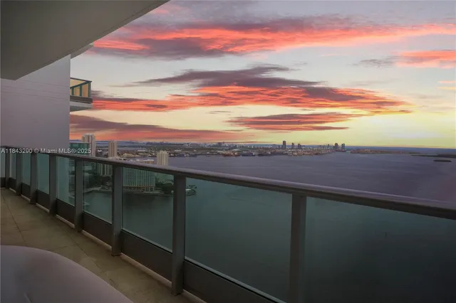 a view of a city from a terrace
