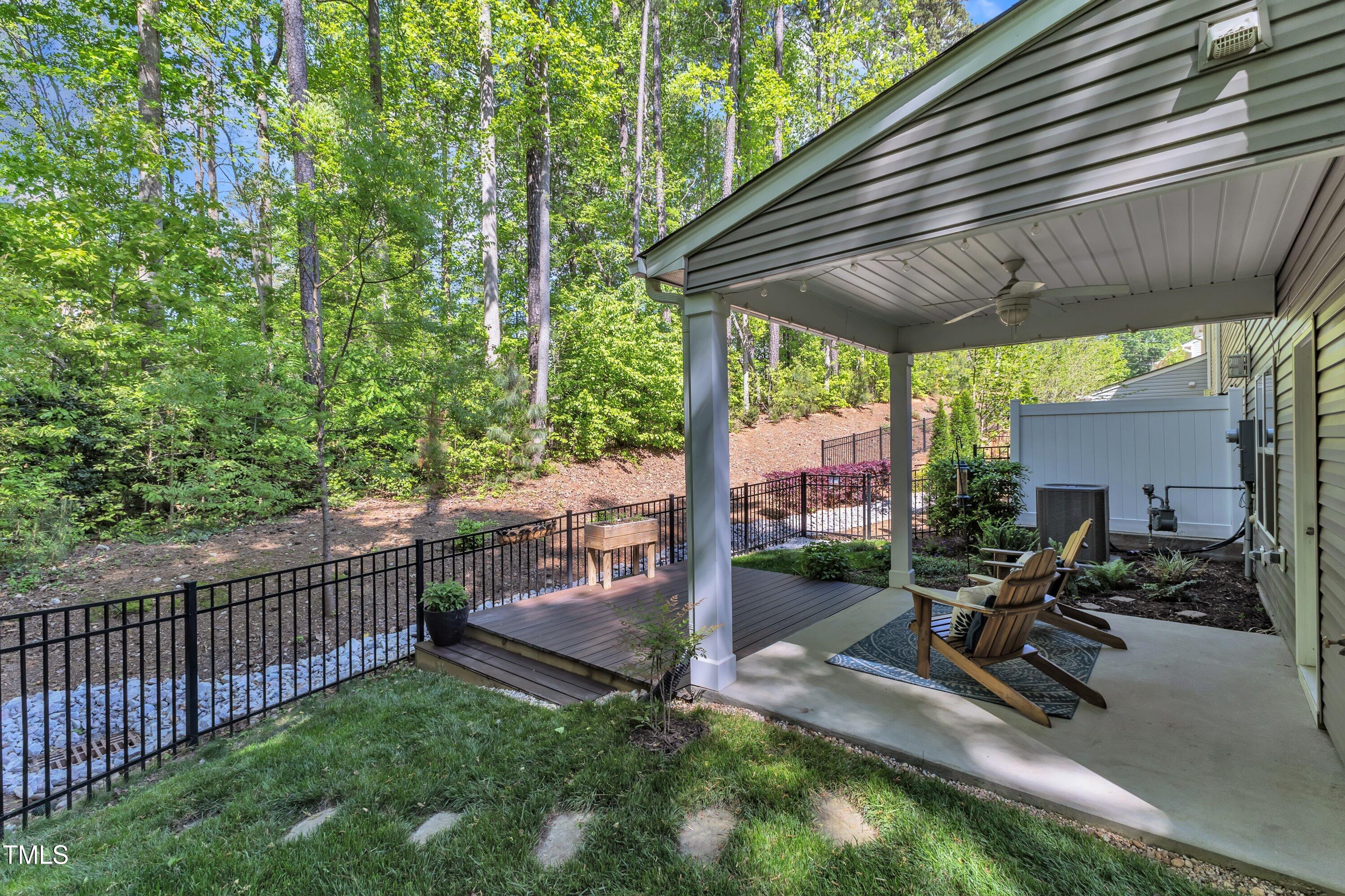 1230 Wingstem Place Raleigh, NC 27607 - Photo 39 of 41 a view of backyard with sitting area