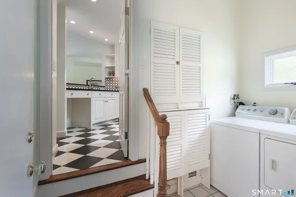 a room with storage and utility