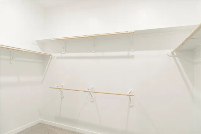 a view of small space with racks on the wall