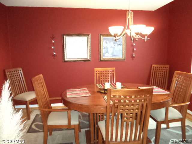 11836 Rimswell Place Midlothian, VA 23112 - Photo 8 of 23 Dining Room - Pic 1 - Dining Room with Wood Floor