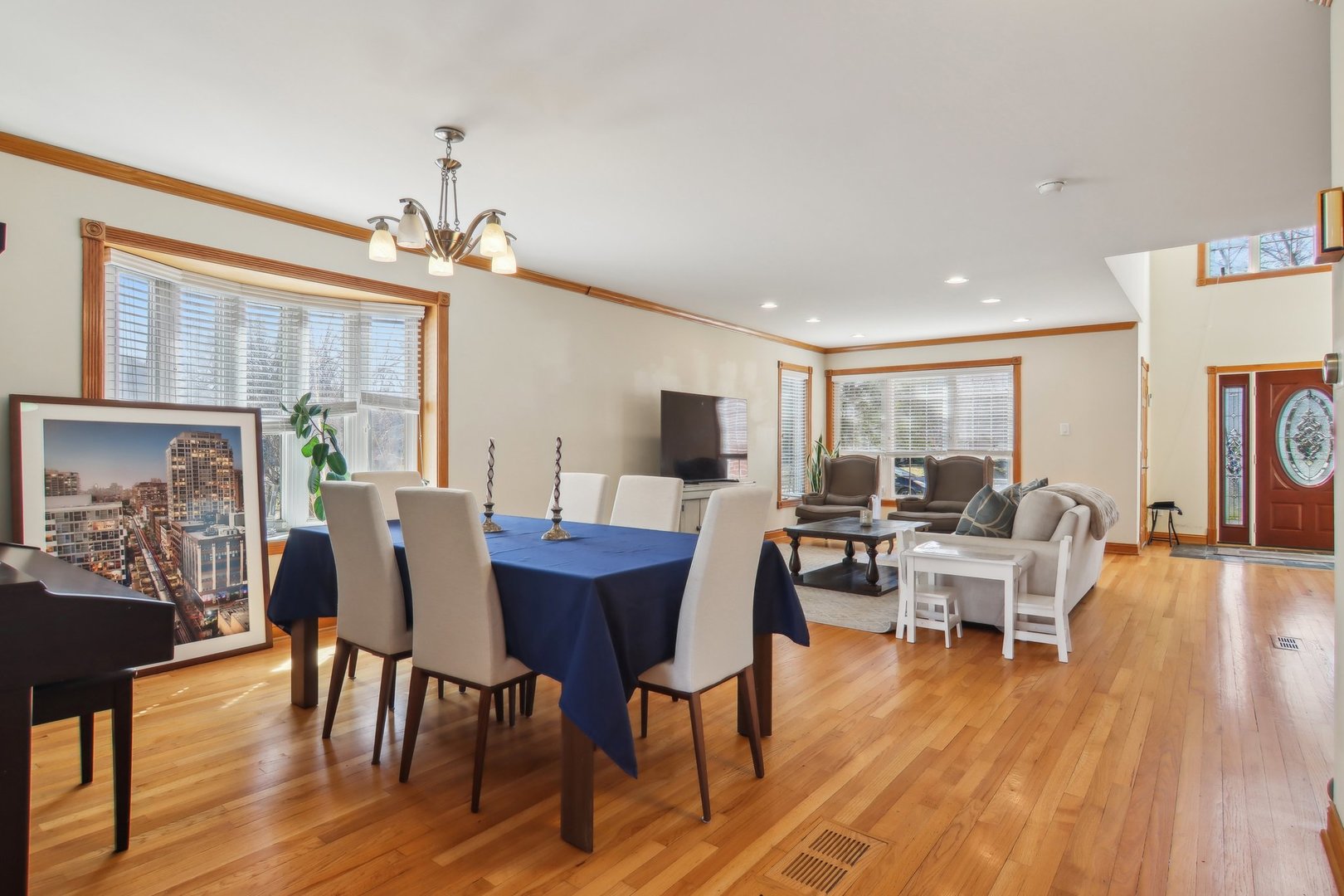 1115 Whitfield Road Northbrook, IL 60062 - Photo 8 of 54 a view of a dining room with furniture window and wooden floor