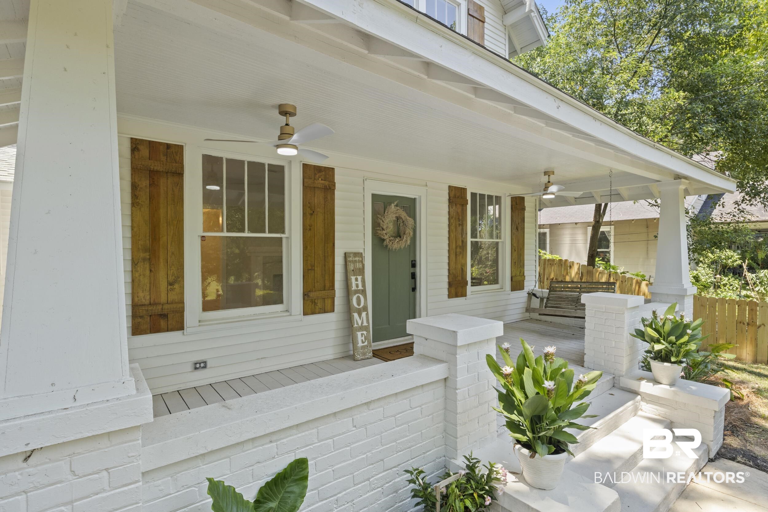 315 Park Avenue Mobile, AL 36607 - Photo 5 of 27 Exterior space featuring ceiling fan and covered porch
