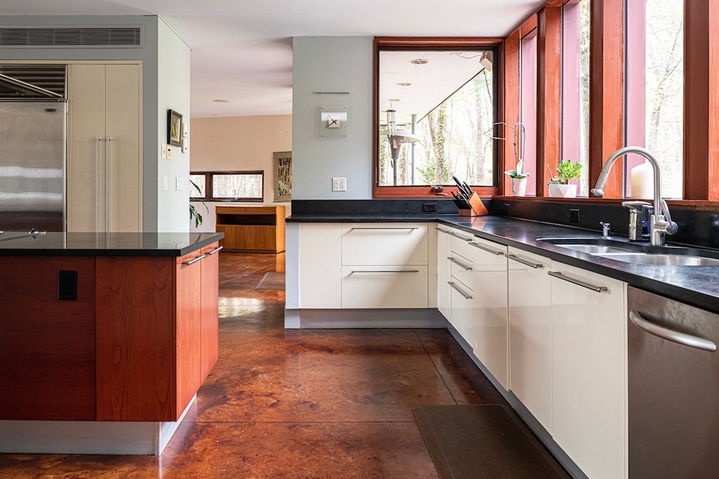 3 Barberry Road Lexington, MA 02421 - Photo 11 of 42 a view of a kitchen with a window and a sink