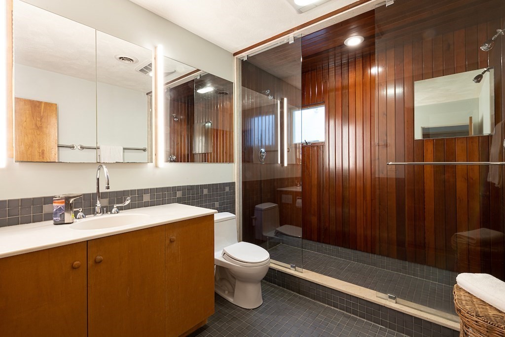 3 Barberry Road Lexington, MA 02421 - Photo 34 of 42 a bathroom with a sink a toilet and shower