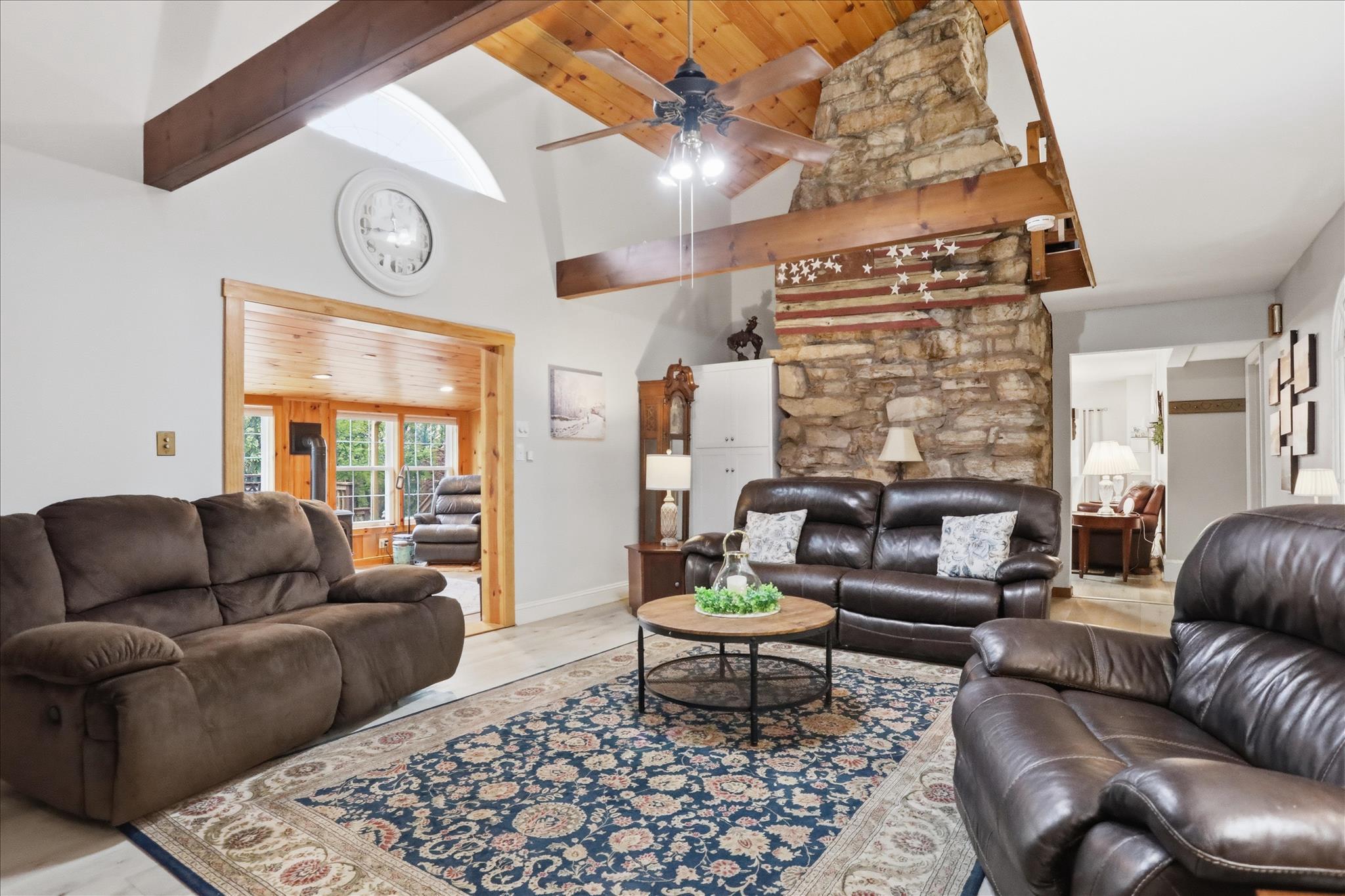 216 Aughwick Road McConnellsburg, PA 17233 - Photo 13 of 53 Stone fireplace with elegance
