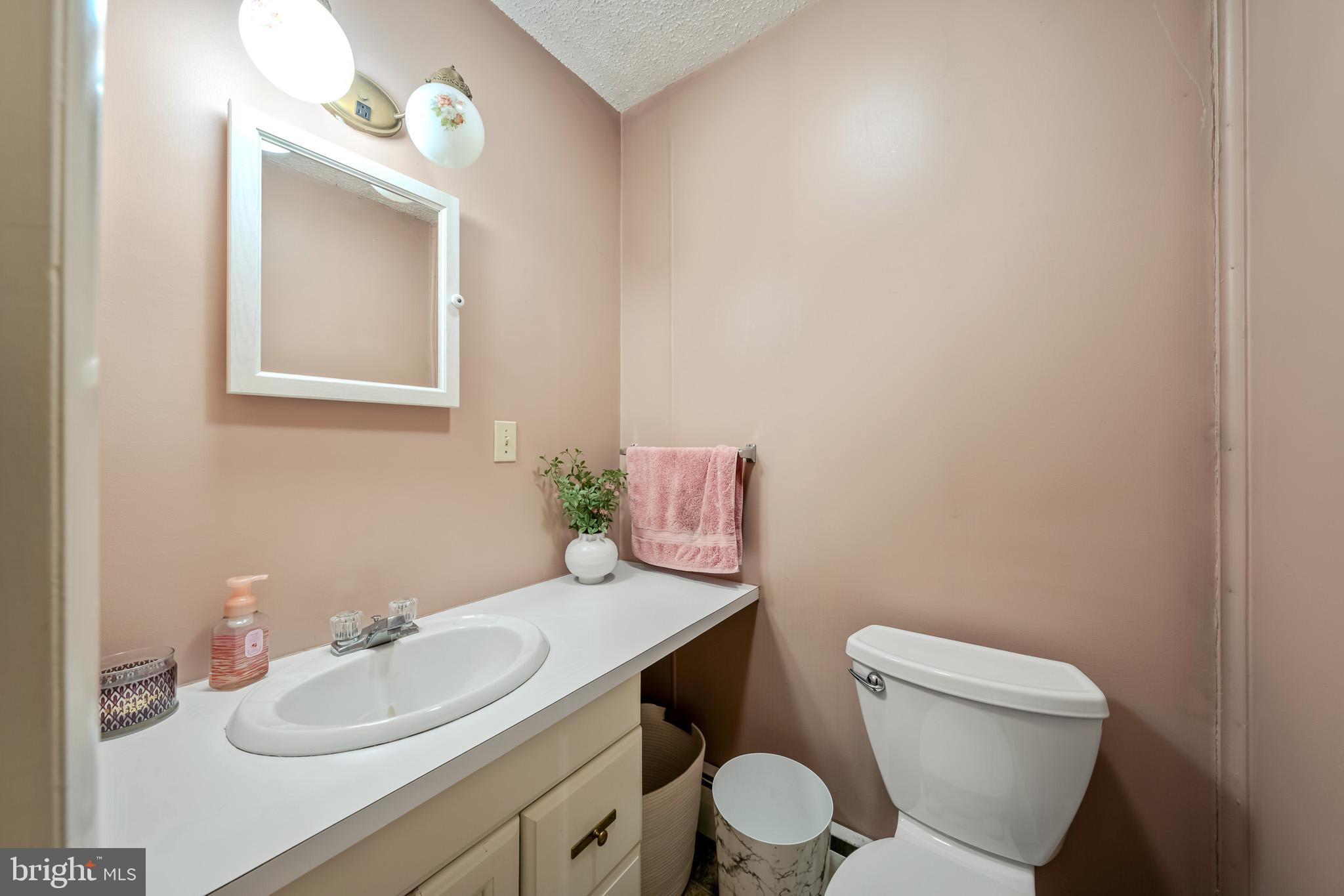 228 Huntington Creek Road Sweet Valley, PA 18656 - Photo 42 of 128 a bathroom with a toilet sink vanity and mirror