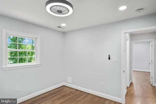 an empty room with a window