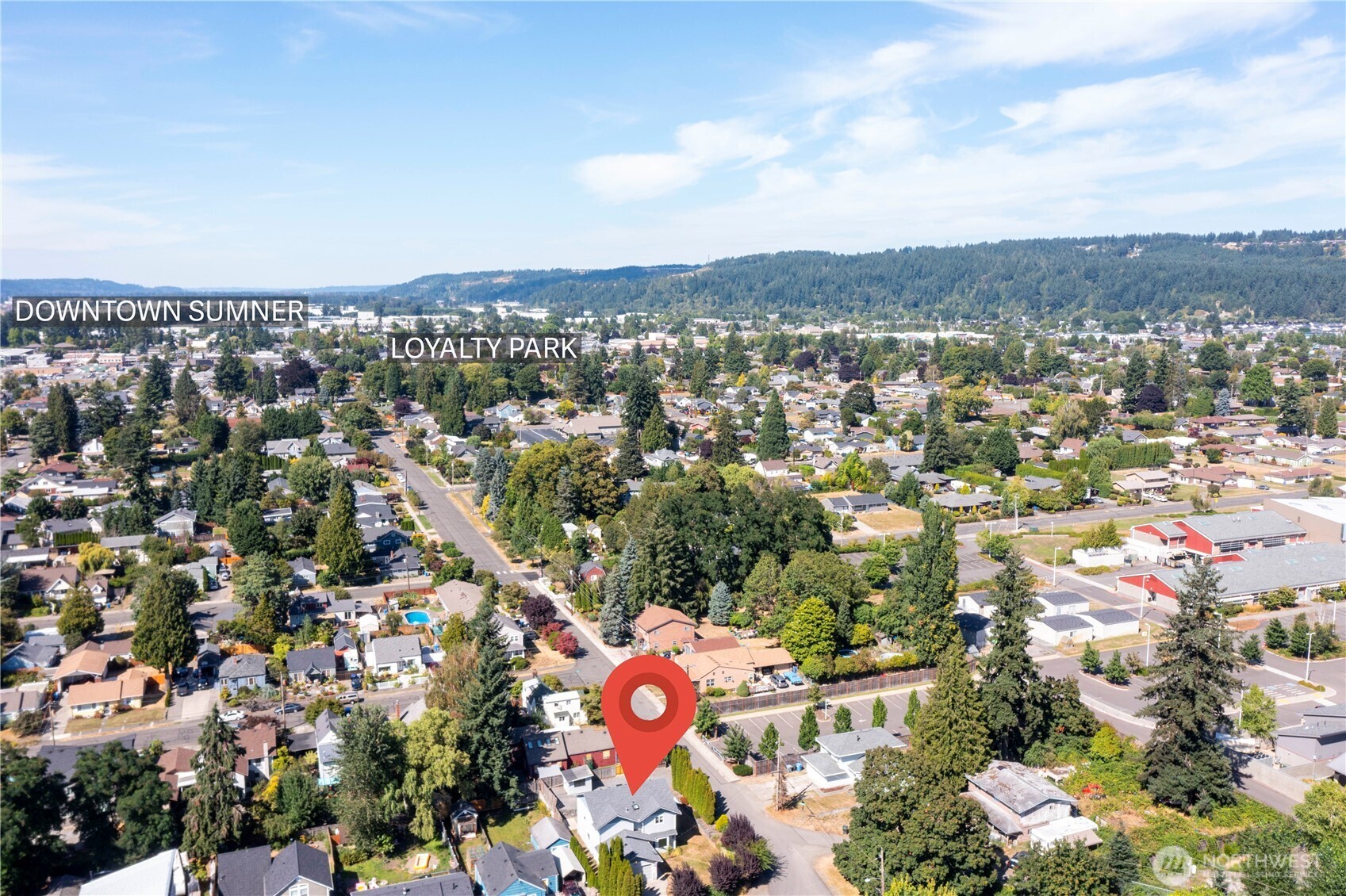 1211 Maybelle Street Sumner, WA 98390 - Photo 38 of 38 an aerial view of residential house with parking space