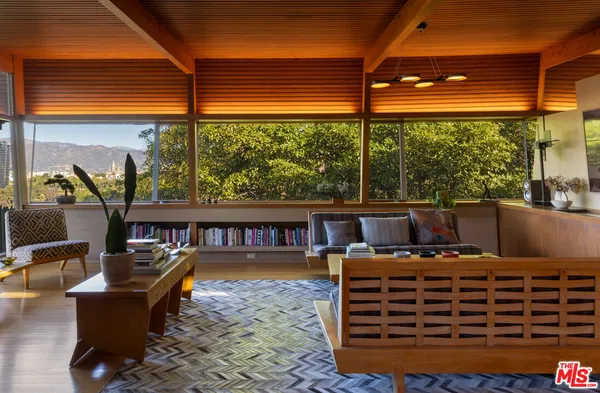 a outdoor view with a sitting space