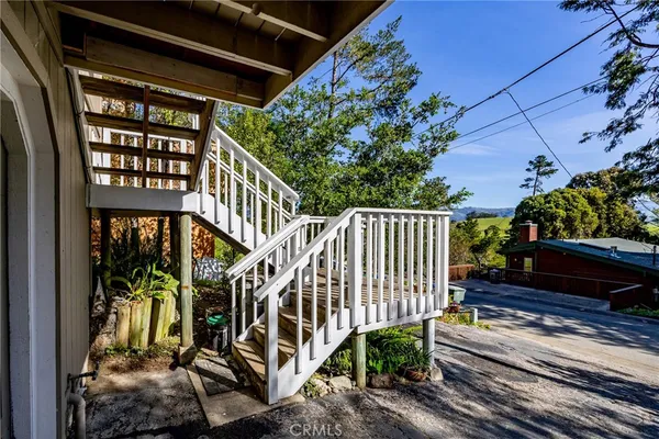 a view of a house with a deck